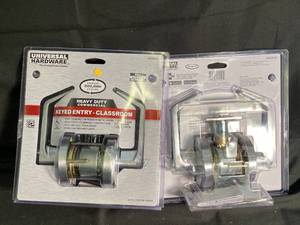 NEW - Heavy Duty Door Lock & Handle - 2-Pack