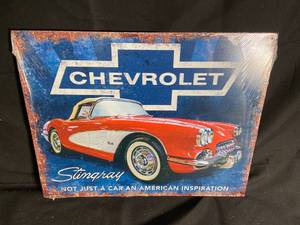 8x10 Tin Chevolet Stingray