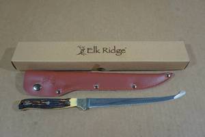 lot 33 image: Elk Ridge ER-146 Stainless Steel Fillet Knife with Sheath