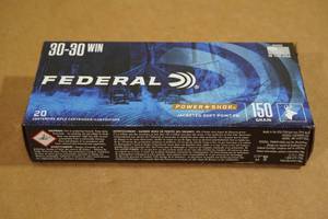 lot 102 image: 20 Federal Power Shok .30-30 Win 150 Gr JSP FN Ammo