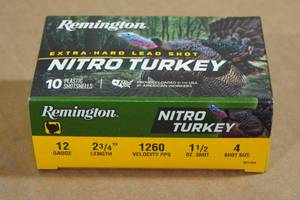 lot 118 image: 10 Remington Nitro Turkey 12 Gauge 2-34 4 Shot Shotshells