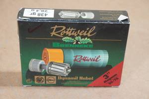 lot 128 image: 5 Rottweil Brenneke 20 Gauge 3 Magnum HP Rifled Slugs