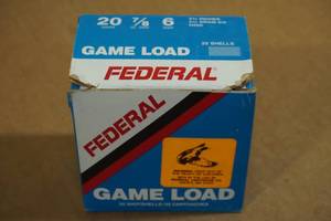 lot 130 image: 25 Federal Game Load 20 Gauge 2-34 6 Shot Shotshells