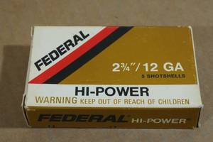 lot 146 image: 5 Federal 12 Gauge 2-34 Rifled Slugs