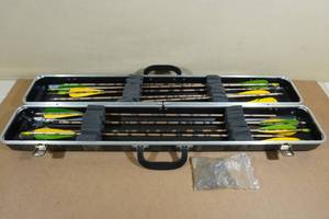 lot 185 image: Hard Shell Arrow Case with Arrows