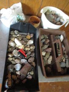 lot 45 image: Partial Rock collection in tool trays and other containers