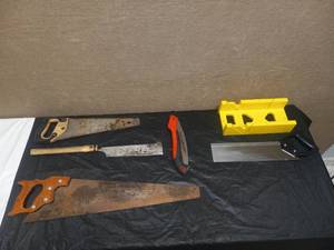lot 36 image: 5 HAND SAWS