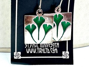 lot 23 image: Pair of T.R. Hawkinson LTD Sterling Silver Earrings, New