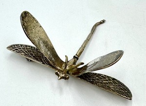 lot 33 image: Vintage Sterling Silver Dragonfly Brooch  Pin