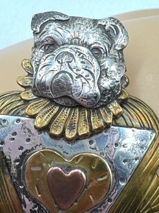 lot 35 image: Courtney Peterson Whimsical Sterling Silver Dog Brooch