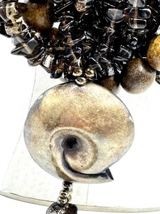 lot 64 image: Elaborate Multi-Strand Cesare Beaded Necklace
