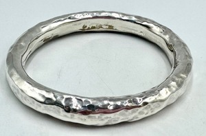 lot 66 image: Gorgeous Textured Silver Bangle