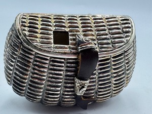 lot 54 image: Wathne 1991 Limited Edition Sterling Silver Fishing Creel Belt Buckle