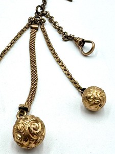 lot 125 image: Antique L.L.B. Gold Filled Chatelaine  Watch Fob