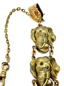 lot 154 image: Antique Elephant Figurine Watch Fob