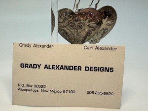 lot 158 image: Pair of Sterling Earrings by Grady Alexander Designs