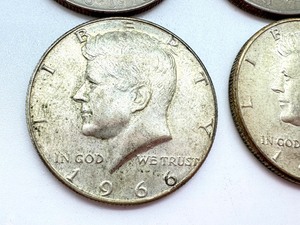 lot 169 image: (4) Kennedy Half Dollar Coins