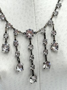 lot 205 image: Vintage Sterling and Dorp Crystal Necklace