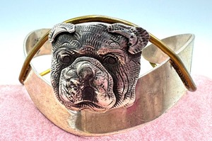 lot 209 image: Courtney Peterson Signed Sterling Silver Bulldog Bracelet