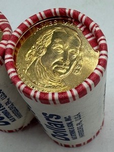 lot 173 image: Two Rolls of James Madison Dollar Coins
