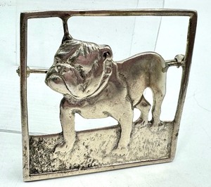 lot 184 image: Bulldog Sterling Brooch  Pin