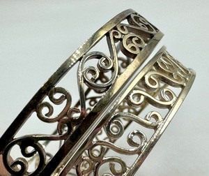 lot 189 image: Pair of Sterling Silver Bracelets