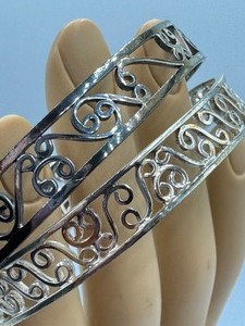 lot 196 image: Pair of Sterling Silver Bangles