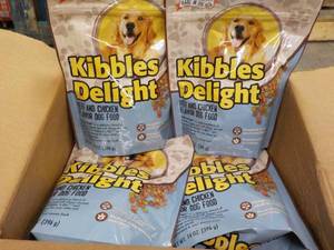lot 378 image: 10 x 14 oz Bags Kibbles Delight Dog Food