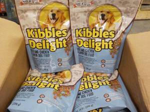 lot 379 image: 10 x 14 oz Bags Kibbles Delight Dog Food