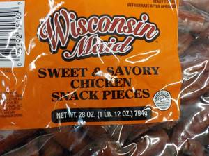lot 397 image: Wisconsin Maid Chicken Sausage Snack Pieces - 28 oz bags