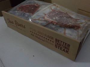 lot 465 image: L Beef T Bones Frozen Steak Two Rivers 7.00 lbs.