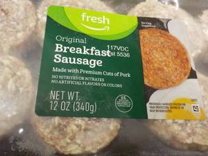 lot 469 image: E 8 x 12 oz Frozen Pkgs Breakfast Sausage Patties