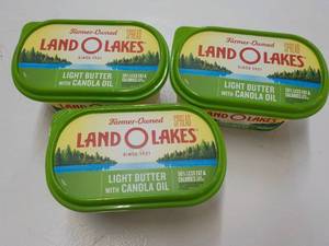 lot 471 image: E 3 - 24 oz Tubs Frozen Land O Lakes Light Butter with Canola Oil