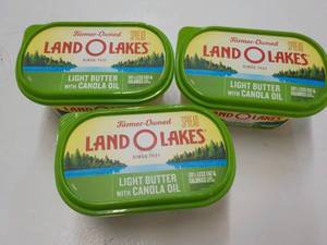 lot 472 image: E 3 - 24 oz Tubs Frozen Land O Lakes Light Butter with Canola Oil