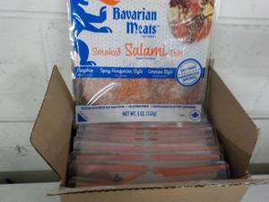 lot 482 image: C 12 x 5 oz Frozen Pkgs Bavarian Meats Smoked Salami Trio
