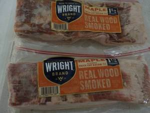lot 489 image: G 2 x 24 oz Frozen Pkgs Maple Real Wood Smoked Bacon