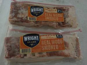 lot 490 image: G 2 x 24 oz Frozen Pkgs Maple Real Wood Smoked Bacon