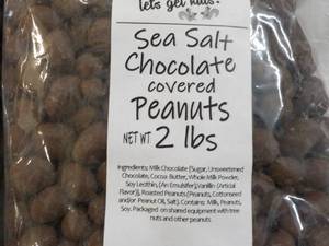 lot 505 image: 2 x 2 lb. Bags Sea Salt Chocolate Covered Peanuts Best By 05022024