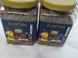 lot 521 image: 2 x 2 lb. 5 oz Planters Deluxe Cocoa Almonds