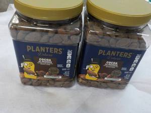lot 523 image: 2 x 2 lb. 5 oz Planters Deluxe Cocoa Almonds