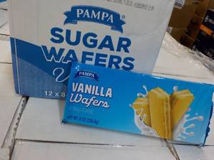 lot 538 image: 12 x 8 oz Pampa Vanilla Wafers best date 112523
