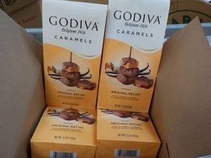 lot 548 image: 6 x 5.3 oz Godiva Caramels...