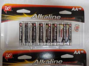 lot 2 image: 2 packs 32 Total Alkaline Supercell AA Batteries