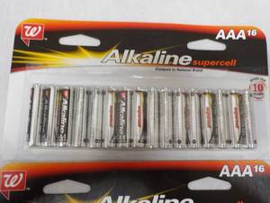 lot 10 image: Alkaline Supercell AAA Batteries- 2 packs of 32 total