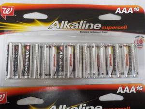 lot 11 image: Alkaline Supercell AAA Batteries- 2 packs of 32 total