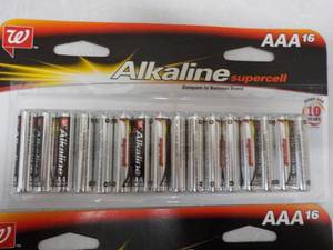 lot 12 image: Alkaline Supercell AAA Batteries- 2 packs of 32 total
