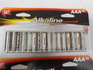 lot 13 image: Alkaline Supercell AAA Batteries- 2 packs of 32 total