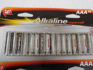 lot 14 image: Alkaline Supercell AAA Batteries- 2 packs of 32 total