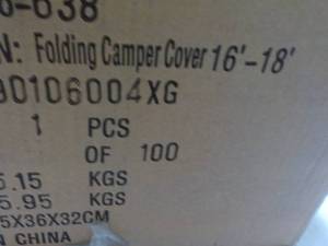 lot 51 image: Folding Camper Cover 16 ft - 18 ft...