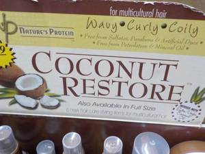 lot 62 image: Coconut Restore Products 37 sample sizes